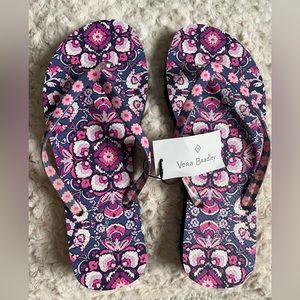 Vera Bradley Flip Flops Magenta Medallion Large